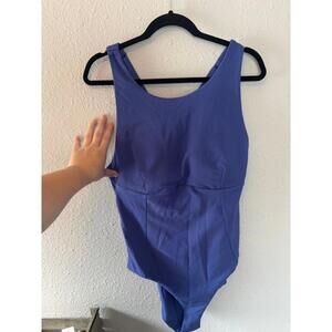 Calia by Carrie Underwood high support ribbed one piece swimsuit purple size 16.
